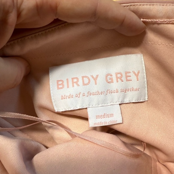 Birdy Grey Grace Dress Chiffon Dark Mauve Size Medium - Picture 5 of 6